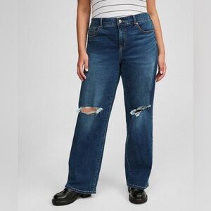 **Brand New** Torrid Dark Blue Boyfriend Jeans with Distressed Details| Size 20